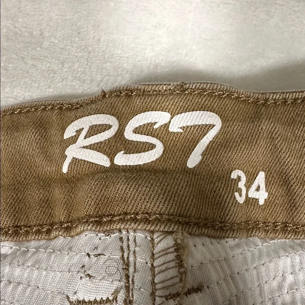 RS7 Men's Ribbed Tan Pants